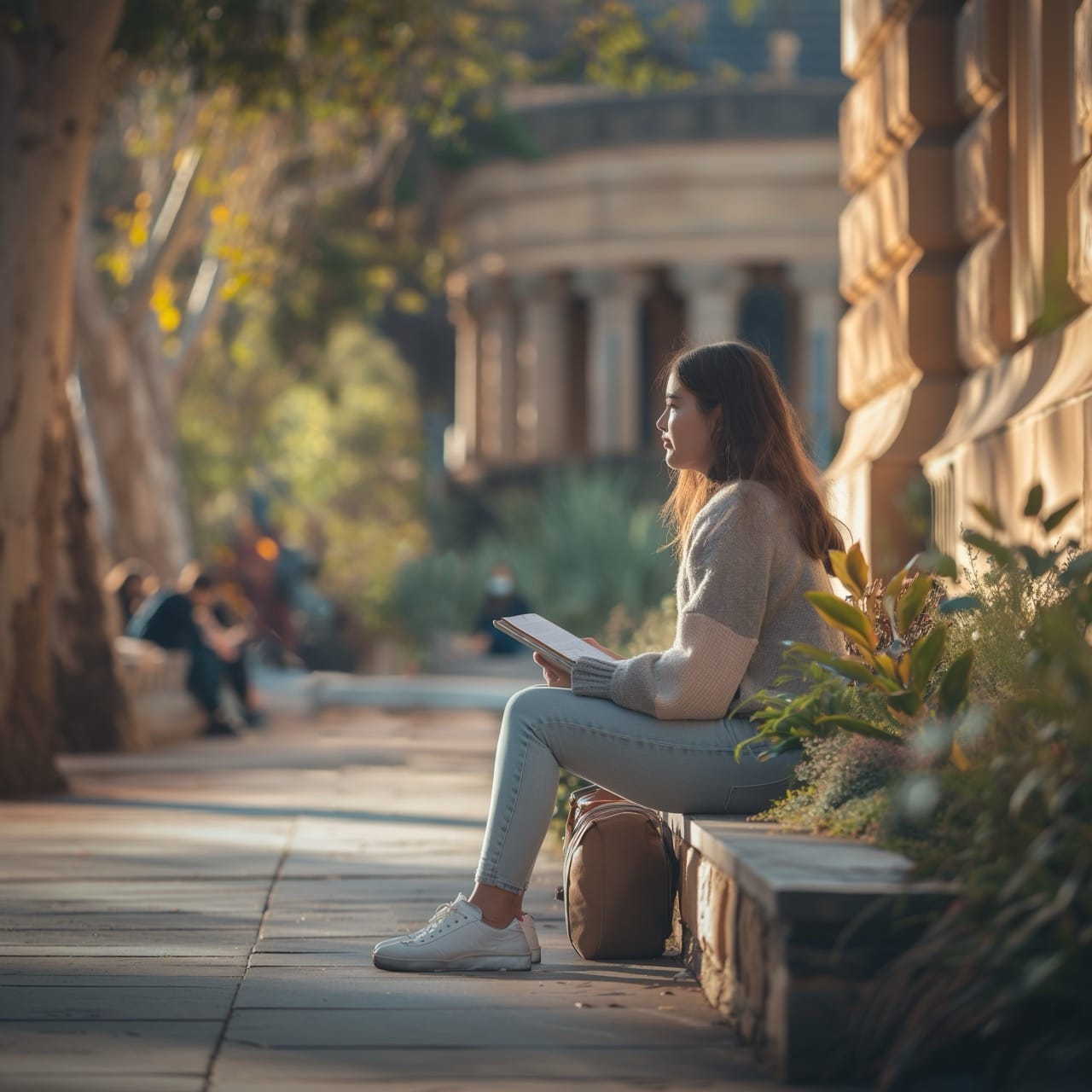 Outdoor counseling session at Adelaide University